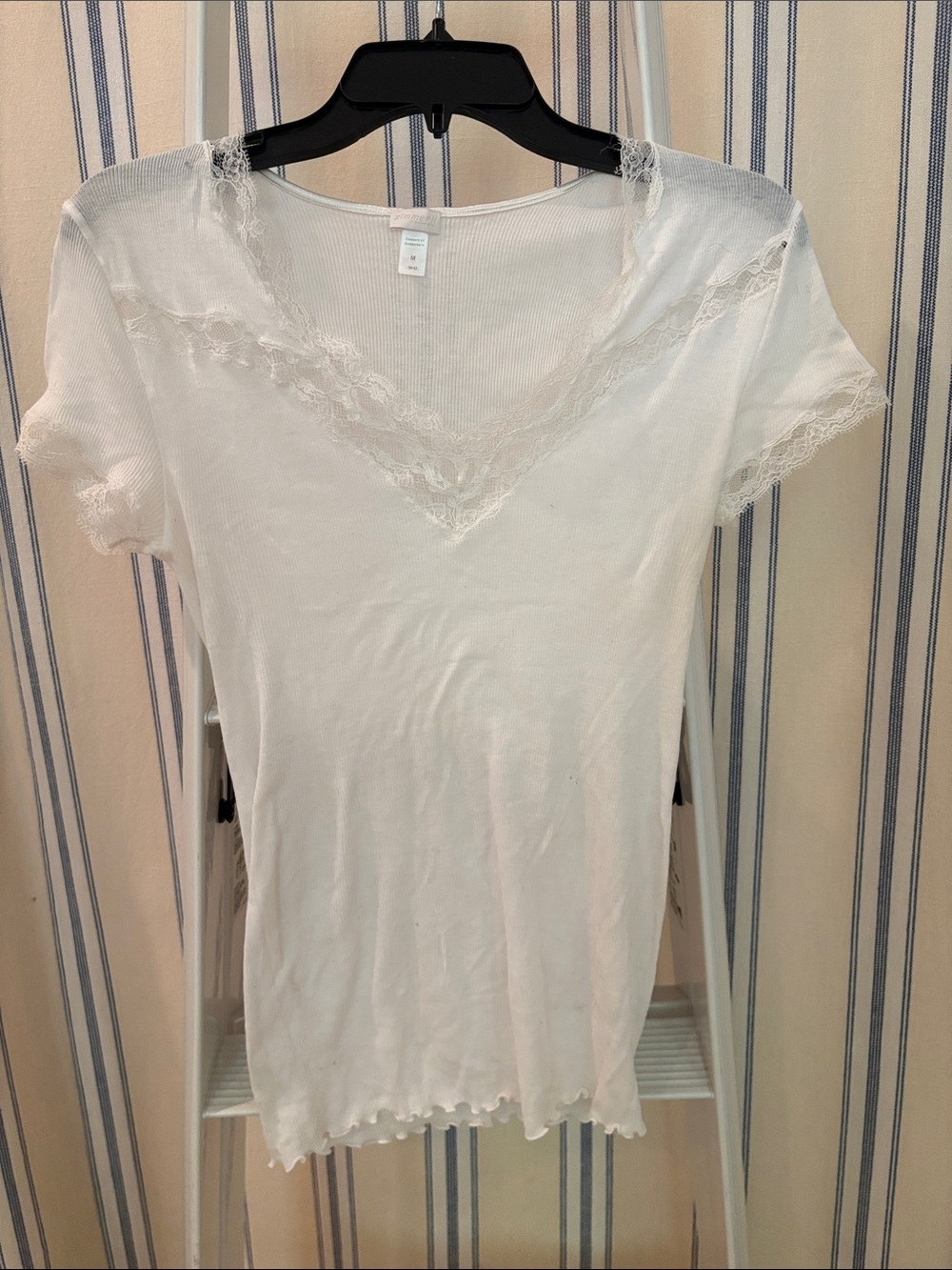 Zimmerli White Lace-Trim Camisole Top